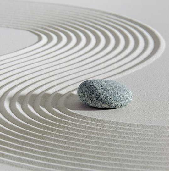 Zen-garden inspired design symbolizing supprtive grief and pet loss counselling, offered in Victoria, BC